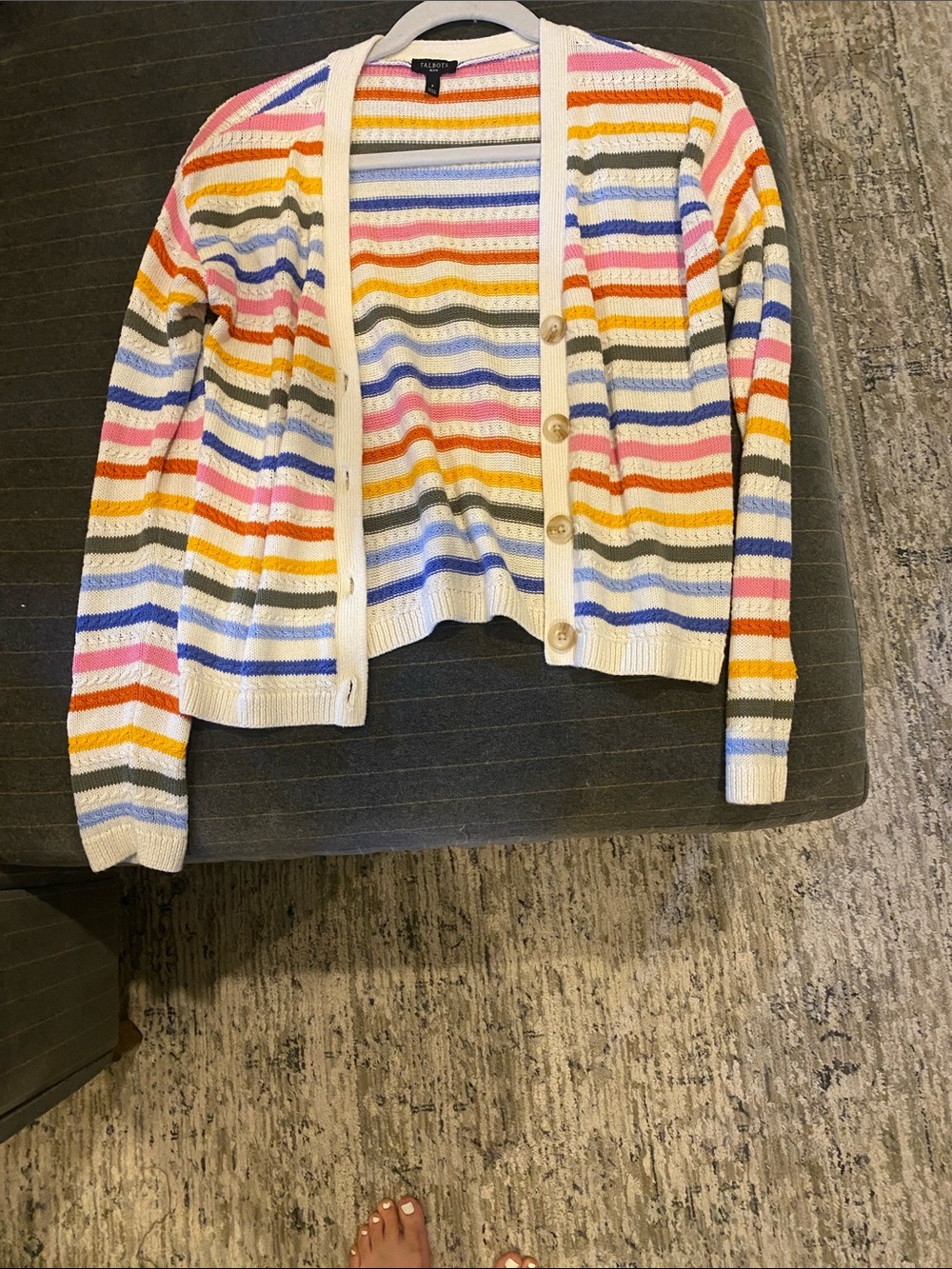 Talbots Petite Rainbow Cardigan